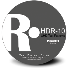 HDR-10 Test Patterns Suite UHD Blu-ray Disc